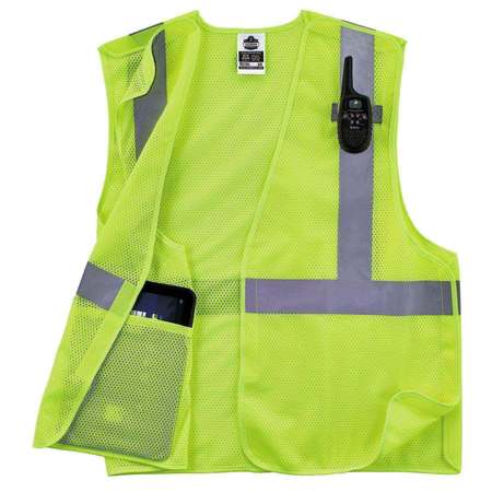 Glowear By Ergodyne 5XL Lime Economy Breakaway Mesh Vest Class 2 - Single Vest 8215BA-S